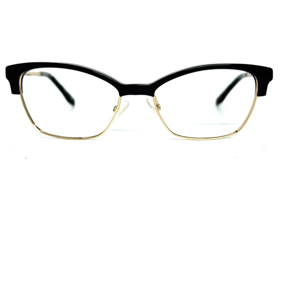 BCBGMAXAZRIA Eyeglasses Frames PEYTON BLACK Gold Cat Eye‎ 53-16-140 H17569 main image 4